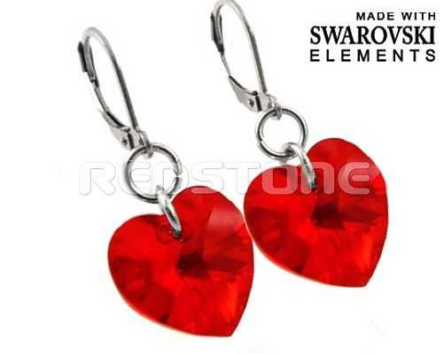 Náušnice Swarovski Elements RED8060